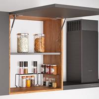 Metaltex Smart Kitchen Stapelrek voor Kruidenpotjes 29x7x14 cm Zwart 2 Stuks - thumbnail