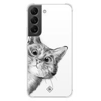 Samsung Galaxy S22 shockproof hoesje - Kat kiekeboe - thumbnail