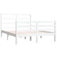 Bedframe massief grenenhout wit 120x190 cm - thumbnail