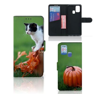 Samsung Galaxy M31 | Telefoonhoesje | Met pasjeshouder | Kitten