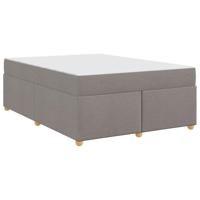 Bedframe met matras Taupe 160 x 200 cm Stof - thumbnail