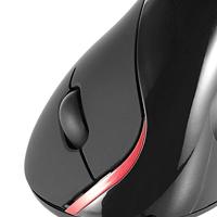 Ergonomische Optische Muis Ewent EW3156 1000 dpi USB Zwart Rood/Zwart - thumbnail