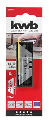 kwb Trapeziummesjes 52 x 19 mm 024106 6 stuk(s)