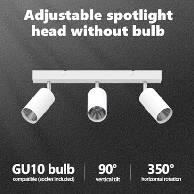 VidaXL Plafondspot met schijnwerpers wit 38 x 6 x 16 cm metaal