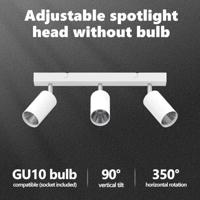 VidaXL Plafondspot met schijnwerpers wit 38 x 6 x 16 cm metaal - thumbnail