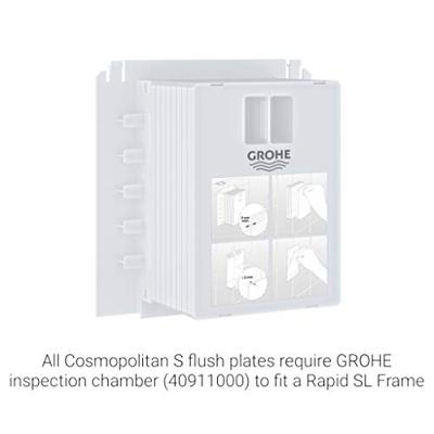 Bedieningsplaat Grohe Arena Cosmopolitan S WC DF 13x17,2cm MatChroom - thumbnail