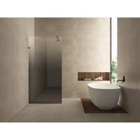 Wiesbaden Less Inloopdouche Links - 800x2000x8mm - Nano Spiegelrook naar Helder Glas - Geborsteld Brons Koper - thumbnail