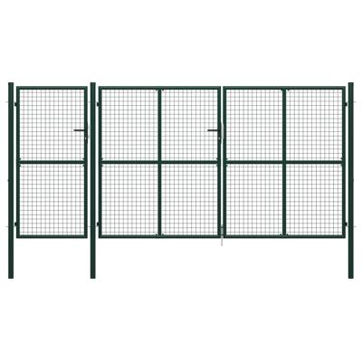 Poort 400x200 cm staal groen