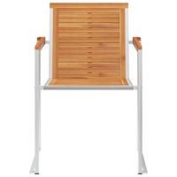 Tuinstoelen 4 st met kussens massief acaciahout - thumbnail