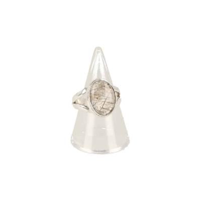 Zilveren Ring met Rutielkwarts (Model 2)