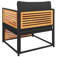 Tuinstoel met kussens massief acaciahout - thumbnail