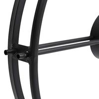 Wandklok 52 cm ijzer zwart - thumbnail