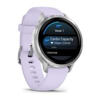 Garmin Venu 4, 41mm, Premium smartwatch met GPS, AMOLED-touchscreen, LED-zaklamp, Geavanceerde gezondheids- en fitnessfuncties, Tot 10 dagen batterijduur, Silver/Lila - thumbnail