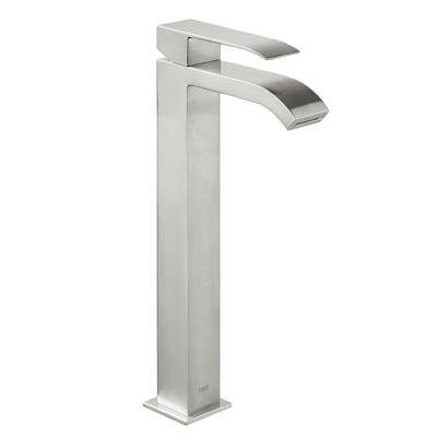 Wastafelmengkraan Tres Cuadro Exclusive 1-Hendel Uitloop Gebogen Hoog 32 cm met Waterval Vierkant RVS Tres Wastafelmengkraan Tres Cuadro Exclusive 1-Hendel Uitloop Gebogen Hoog 32 cm met Waterval Vierkant RVS Tres
