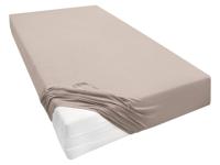 Biberna Jersey hoeslaken voor boxspringmatrassen (Lichtbruin, 90-100 x 200-220 cm) - thumbnail