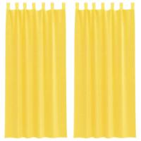 Gordijnen met lussen 2 st 140x245 cm geel - thumbnail