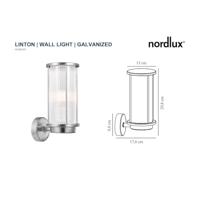 Nordlux Klassieke wandlampLinton zink - 2218281031 - thumbnail