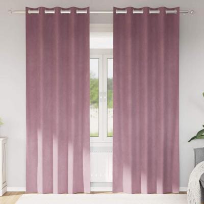 VidaXL Verduisterende gordijnen 2 pcs donkerroze 140 x 225 cm fluweel