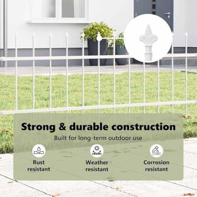 VidaXL Tuinhek wit 1,7 x 0,6 m poedercoating staal