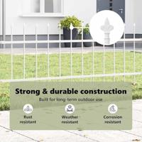 VidaXL Tuinhek wit 1,7 x 0,6 m poedercoating staal - thumbnail