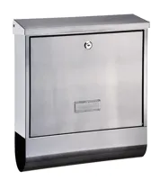 HI brievenbus met krantenhouder 30,5x9,6x33,5 cm roestvrij staal - thumbnail