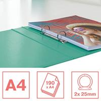 Esselte Colour&apos;Breeze ringmap, 2 ringen, PP, ft A4, met harde kaft, groen - thumbnail