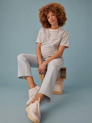 Zwangerschapsshirt matrozenstijl ENVIE DE FRAISE hemelsblauw Zwangerschapsshirt matrozenstijl ENVIE DE FRAISE hemelsblauw