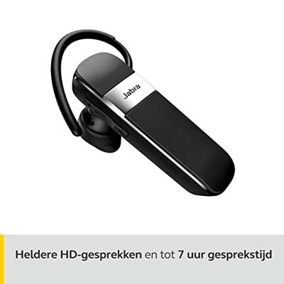 Jabra Talk 15 SE Mono Bluetooth Headset - draadloze mono headset met ingebouwde microfoon, mediastreaming en tot 7 uur gesprekstijd - zwart