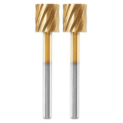 Set van 2 Dremel Max 115 frezen voor zeer duurzaam snelstaal - ø 7,8 mm cilindrisch