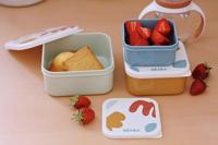 Set van 3 snackboxen Playful Beaba sinaasappel - thumbnail