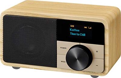 Sangean Genuine Mini DDR-7 Radio DAB+, VHF (FM) AUX, Bluetooth Hout