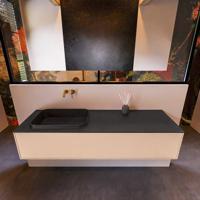 Badkamermeubelset Mondiaz Erin 150 cm met 1 Lade met RIDGE Wastafel Links Urban Zonder Kraangaten Greeploos Mat Rosee - thumbnail