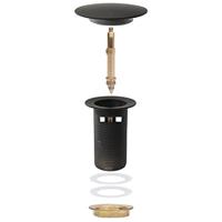 VidaXL Afvoer pop-up met overloop 6,4x6,4x9,1 cm zwart - thumbnail