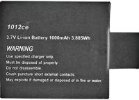 Vervangende Batterij voor Actioncam | 1000 mAh | Max. 90 Minuten | 3,7 V - thumbnail