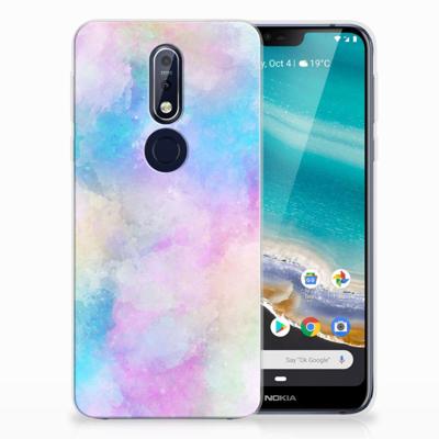 Smartphone hoesje Nokia 7.1 Watercolor Light Smartphone hoesje Nokia 7.1 Watercolor Light