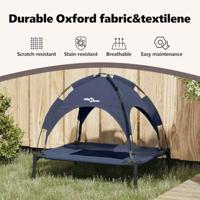 VidaXL Hondenbed marineblauw 76 x 62 x 70,5 cm staal - thumbnail