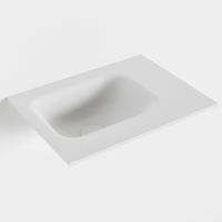 MONDIAZ LEX Talc solid surface inleg wastafel voor toiletmeubel 40cm. Positie wasbak links - thumbnail