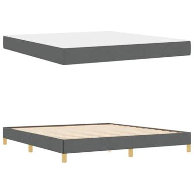Boxspring bed Taupe, Bruin 180 x 200 cm Stof, Engineered Hout