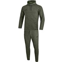 JAKO M9629 Joggingpak Met Sweaterkap Premium Basics - Kaki Gemeleerd - S - thumbnail
