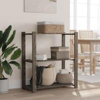 VidaXL Opbergrek 3-laags 80x38x90 cm massief grenenhout grijs - thumbnail