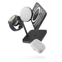 ZENS Aluminium Series 4 in 1 Wireless MagSafe Charger ZEAPDC01/00 Inductie lader Zwart - thumbnail