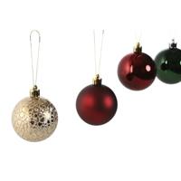 Kerstballen Home ESPRIT Rood Groen Polyethyleen 27 x 12 x 25 cm (50 Onderdelen) - thumbnail