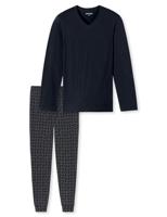 Schiesser Schiesser Pyjama Long nightblue 181922 54/XL - thumbnail