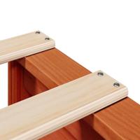 Bedframe zonder matras massief grenenhout wasbruin 75x190 cm - thumbnail