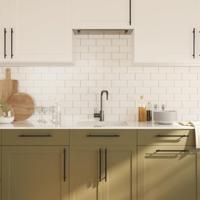 Handvatten 5 st 224 mm roestvrij staal zwart - thumbnail