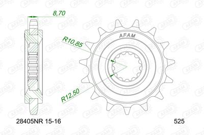AFAM Sprocket 525 15z silent