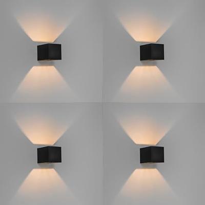 QAZQA Set van 4 moderne wandlampen zwart - Transfer
