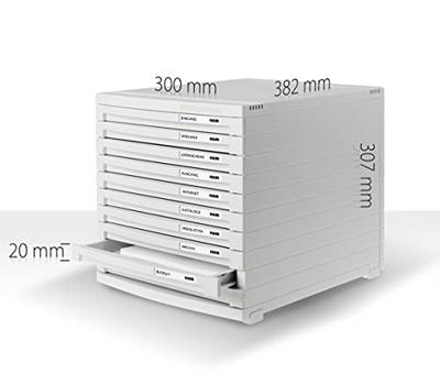HAN CONTUR 1510-19 Ladebox Lichtgrijs DIN A4, DIN B5, DIN C4 Aantal lades: 10 HAN CONTUR 1510-19 Ladebox Lichtgrijs DIN A4, DIN B5, DIN C4 Aantal lades: 10