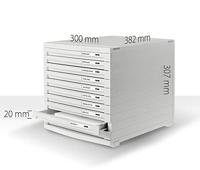 HAN CONTUR 1510-19 Ladebox Lichtgrijs DIN A4, DIN B5, DIN C4 Aantal lades: 10 - thumbnail
