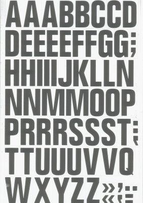 Magnetische letters 43mm wit/zwart Magnetische letters 43mm wit/zwart